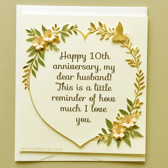 Happy 10th anniversary, my dear husband! This is a little reminder of how much I love you.