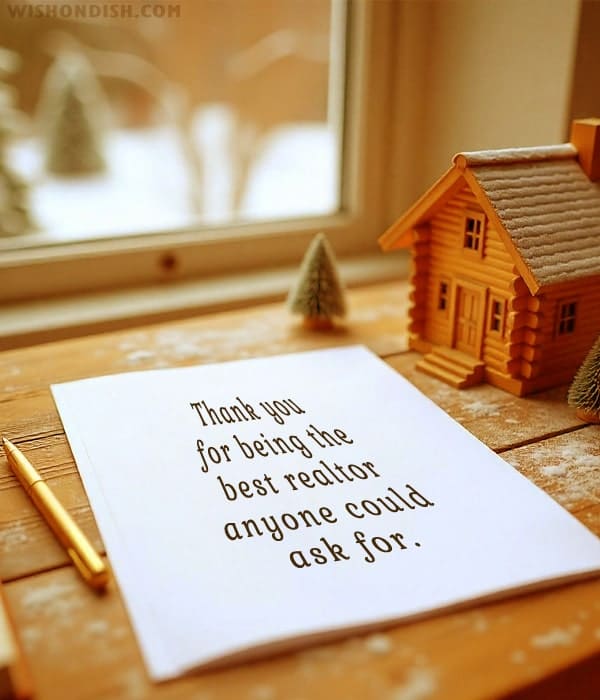 Thank you for being the best realtor anyone could ask for.